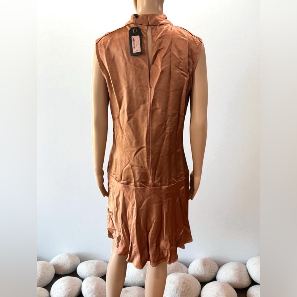 Rag & Bone Audrey Mini Dress in Cork Rose Gold-10 NWT - Picture 7 of 11